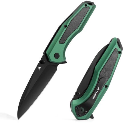EDC Folding Pocket Knife with Sandvik 14C28N Steel Blade