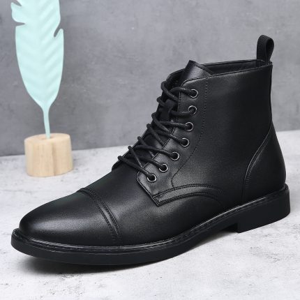 Men's Genuine Leather British Retro Motorcycle Boots