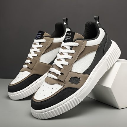 Men's Classic Khaki & Black Sneakers