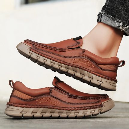 Men's Genuine Leather Handmade Stitching