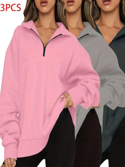 3pcs Women'S Autumn and Winter Casual Tops