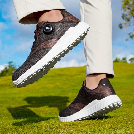Men'S Golf Shoes with Anti-Slip Traction Tread & Cushioned EVA Insole