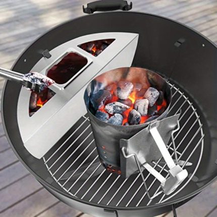 OnlyFire Stainless Steel Charcoal Basket Grill with Water Reservoir