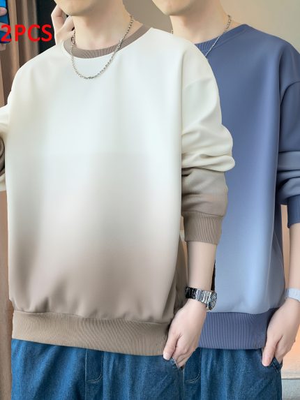 2pcs Men'S Casual Sweatshirts